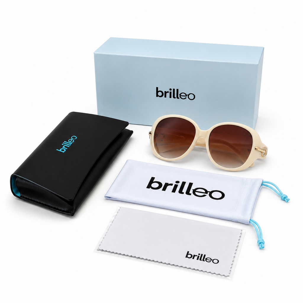 Bella – Polarisierte Damen-Sonnenbrille im Oversize-Design | Creme, TAC-Gläser, UV400