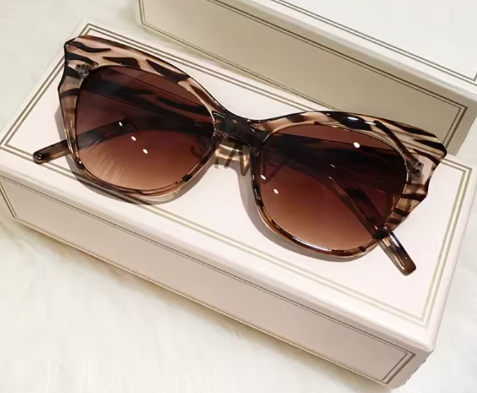 Paris Cat-Eye Sonnenbrille Damen – Vintage UV400 Spiegel 52mm