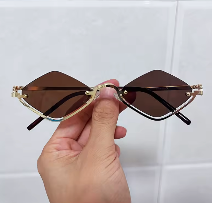 Florenz Polygon Cat-Eye Sonnenbrille Damen – UV400 56mm