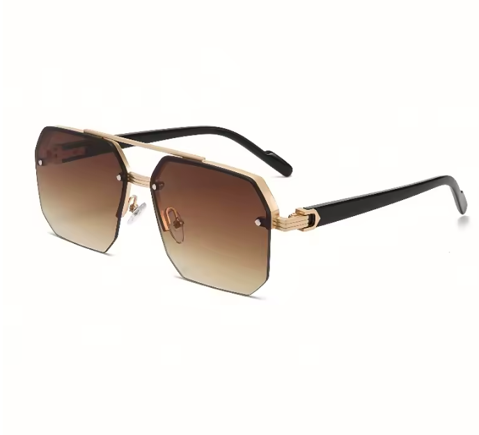 Cannes Rectangle Sonnenbrille Damen – UV400 Verlauf Metall