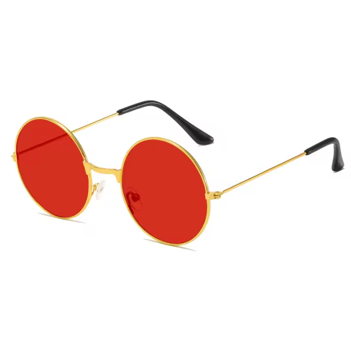 Lisbon Round Vintage Sonnenbrille Unisex – Metallrahmen Spiegelgläser