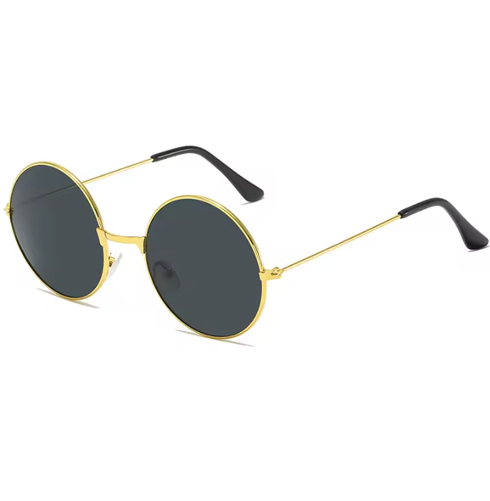 Lisbon Round Vintage Sonnenbrille Unisex – Metallrahmen Spiegelgläser