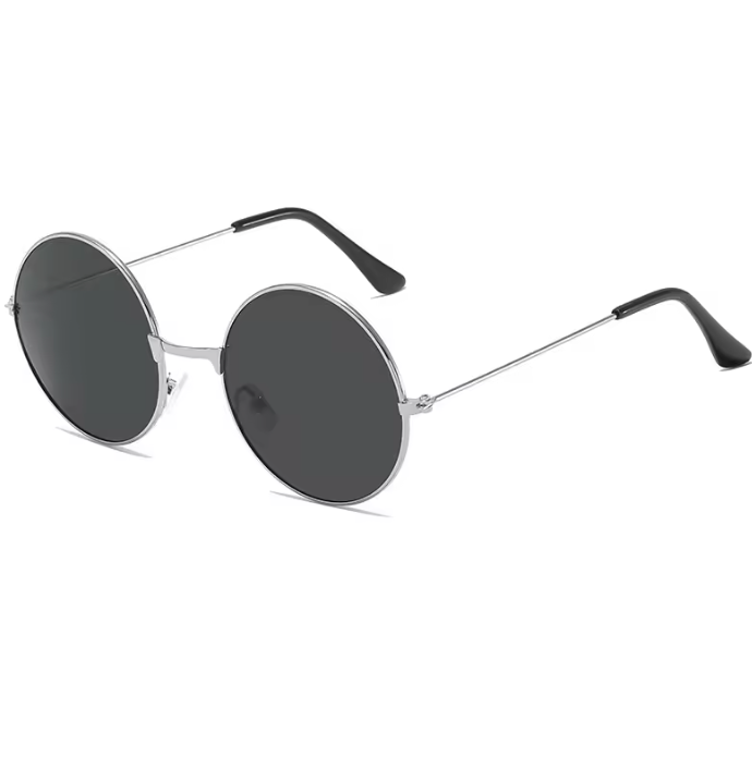 Lisbon Round Vintage Sonnenbrille Unisex – Metallrahmen Spiegelgläser