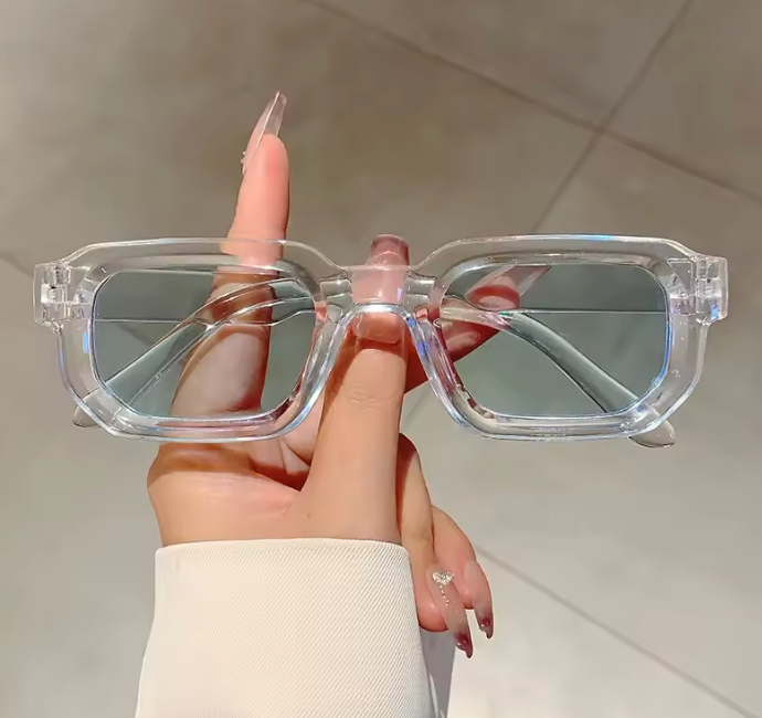 Basel Vintage Rechteck Sonnenbrille – UV400 Retro Design für Damen