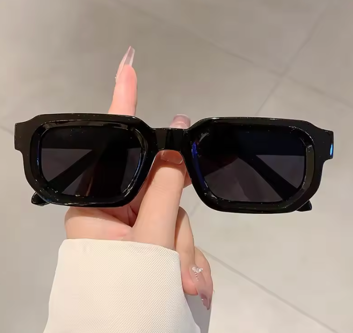 Basel Vintage Rechteck Sonnenbrille – UV400 Retro Design für Damen