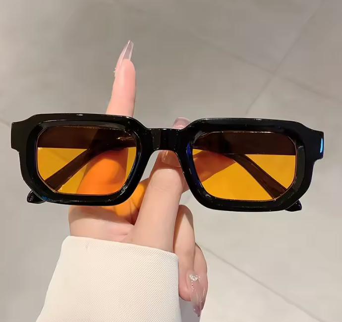 Basel Vintage Rechteck Sonnenbrille – UV400 Retro Design für Damen