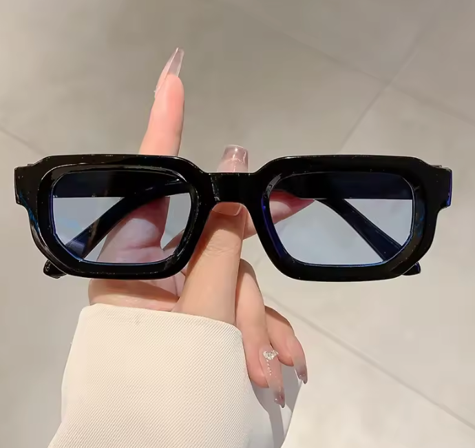 Basel Vintage Rechteck Sonnenbrille – UV400 Retro Design für Damen