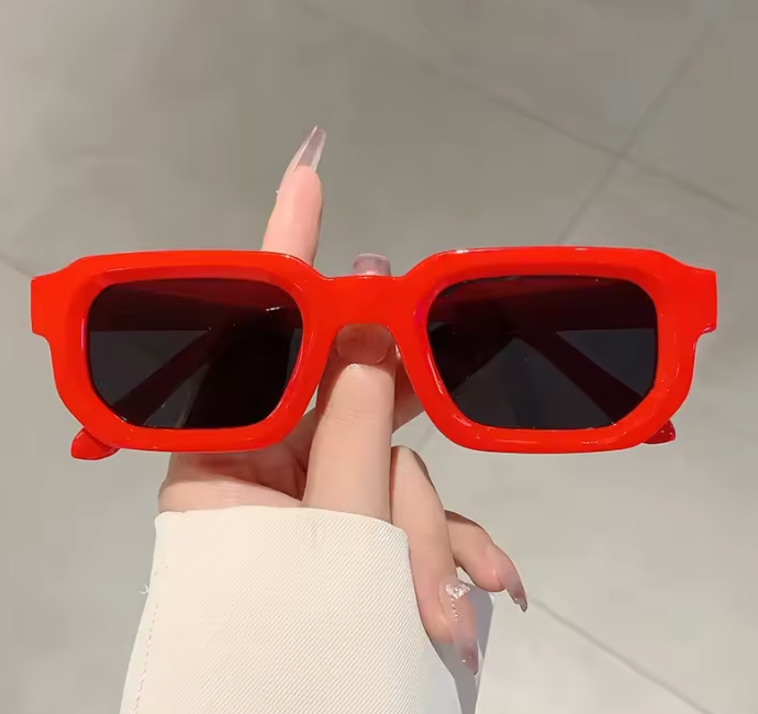 Basel Vintage Rechteck Sonnenbrille – UV400 Retro Design für Damen