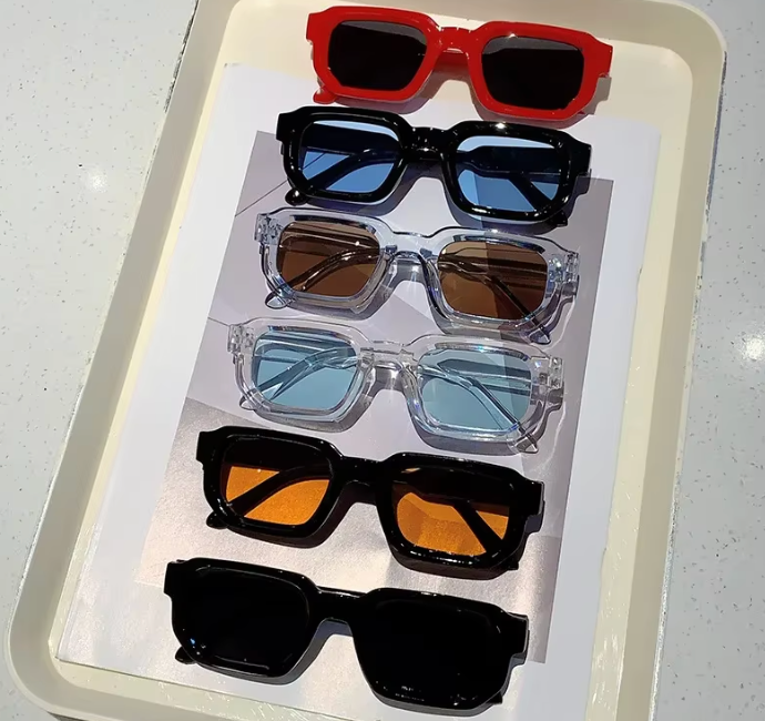 Basel Vintage Rechteck Sonnenbrille – UV400 Retro Design für Damen