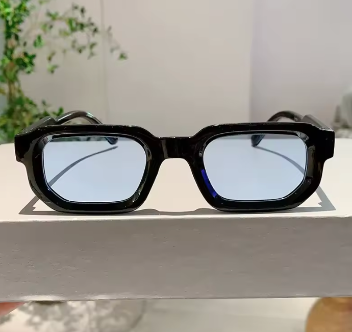 Basel Vintage Rechteck Sonnenbrille – UV400 Retro Design für Damen