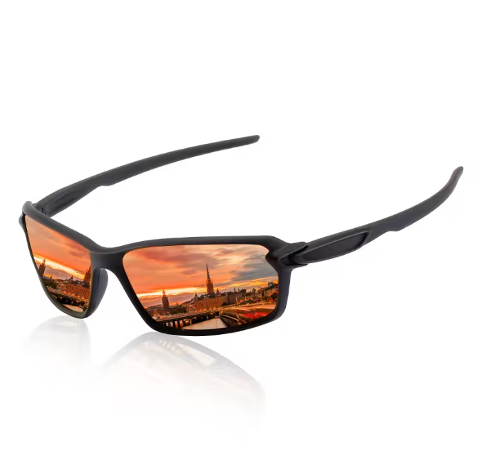 Polarisierte Sport Sonnenbrille Herren UV400 – Outdoor Radsport Angelbrille mit quadratischem Rahmen