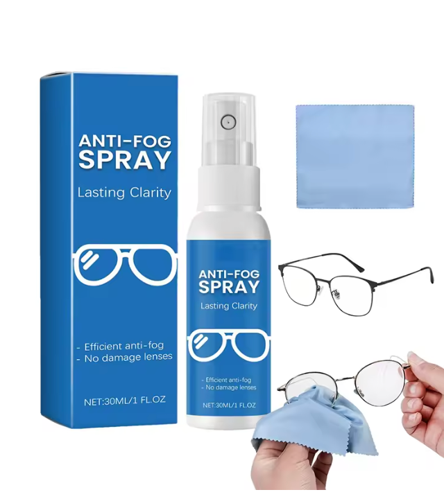 Brillenreiniger Spray für Brillengläser – Tragbarer Linsenreiniger gegen Fett, Staub & Fingerabdrücke