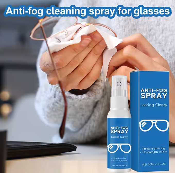 Brillenreiniger Spray für Brillengläser – Tragbarer Linsenreiniger gegen Fett, Staub & Fingerabdrücke