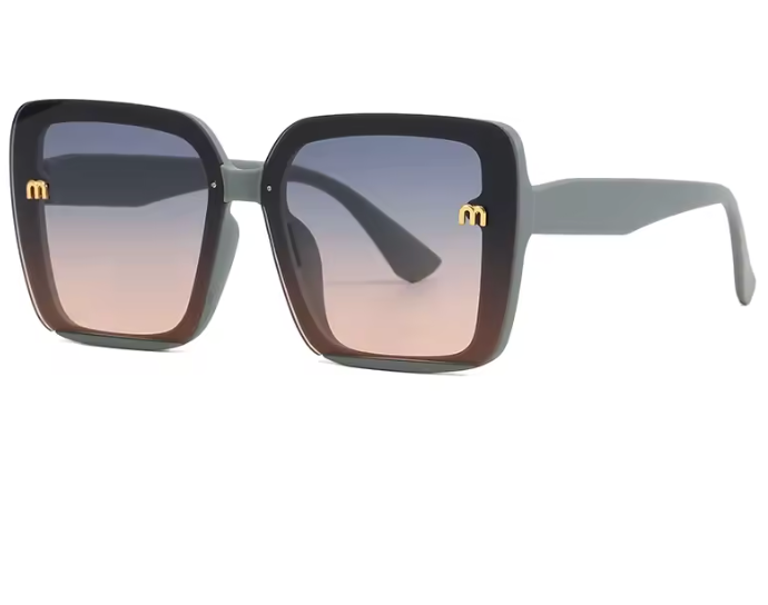 New York Oversized Rechteck Sonnenbrille Damen – UV400 66mm