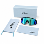 Speedy – Polarisierte Sport-Sonnenbrille | Shield-Design, blau verspiegelt, CAT.3 UV400