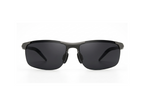 Brilleo Falcon polarisierter Sportsonnenbrille in Gunmetal-Grau, Frontansicht