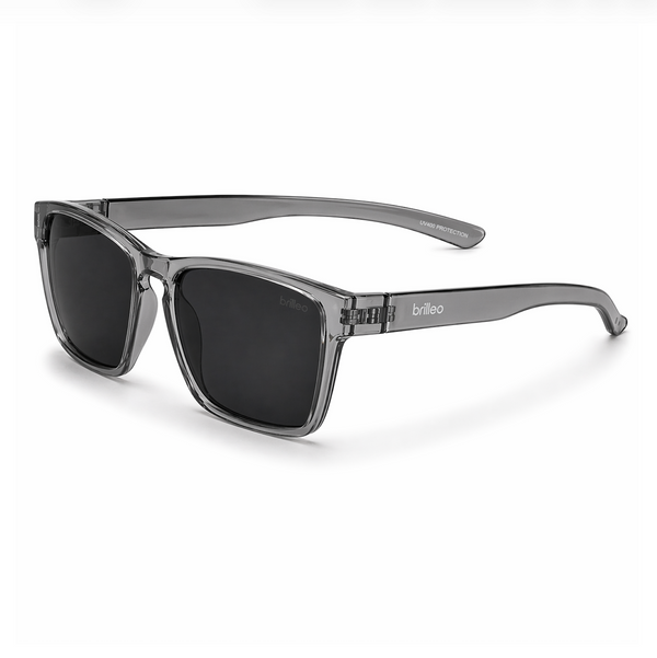Urban – Polarisierte Lifestyle-Sonnenbrille | Transparenter Rauchgrau-Rahmen, TAC-Gläser