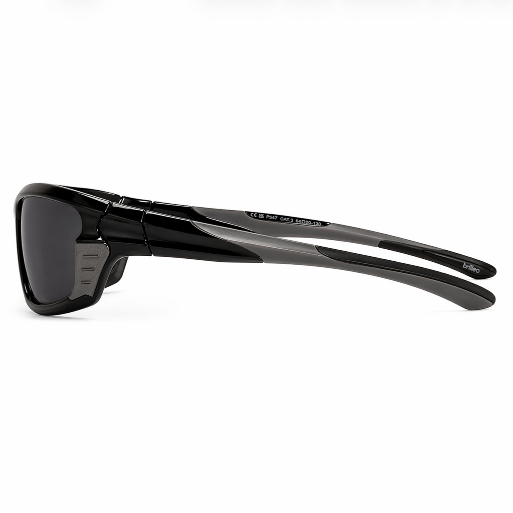 Crest Sonnenbrille mit geschwungenem Bügel, Seitenansicht